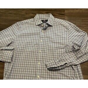 Vineyard Vines Shirt Mens  Blue/White Gingham Classic Fit Cooper Shirt Large